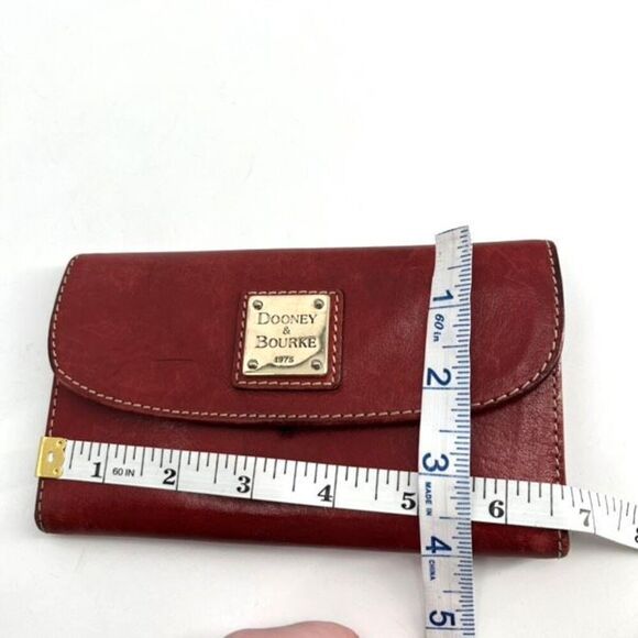 Vintage Dooney & Bourke Leather Wallet 70s 80s folding tru-fold key holder brown - Picture 7 of 7